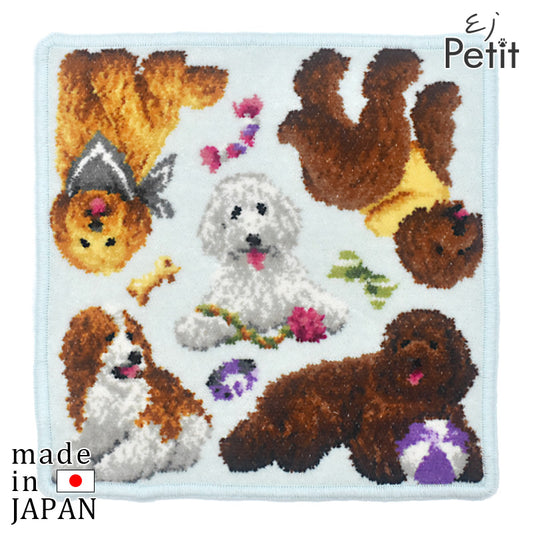 日本製 ラブラドゥードル EjPetit シェニール織 タオルハンカチ レディース Enjeau アーンジョー