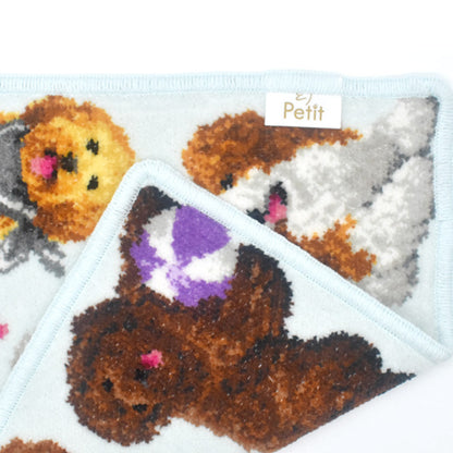 日本製 ラブラドゥードル EjPetit シェニール織 タオルハンカチ レディース Enjeau アーンジョー