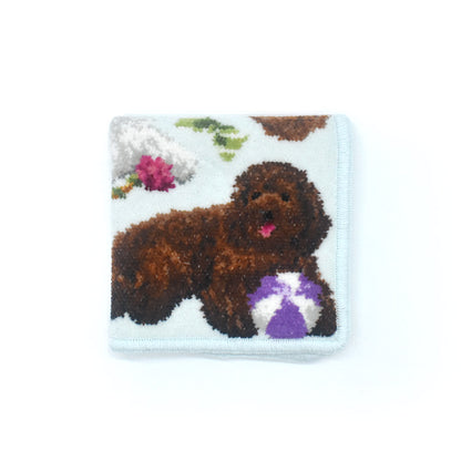 日本製 ラブラドゥードル EjPetit シェニール織 タオルハンカチ レディース Enjeau アーンジョー