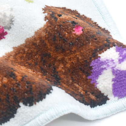 日本製 ラブラドゥードル EjPetit シェニール織 タオルハンカチ レディース Enjeau アーンジョー