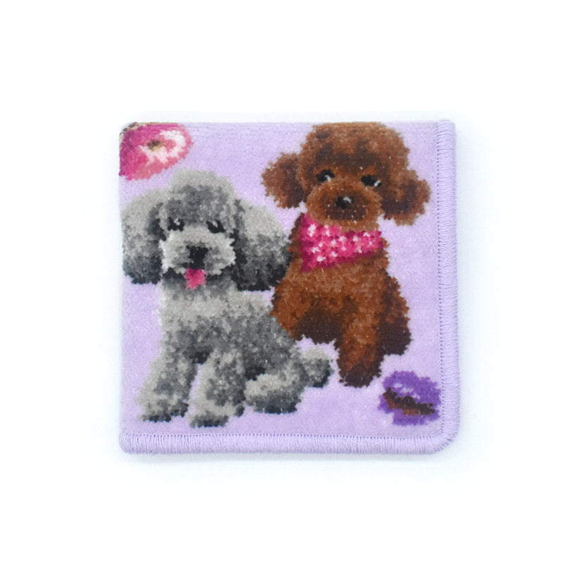 日本製 プードル サロン EjPetit シェニール織 タオルハンカチ レディース Enjeau アーンジョー