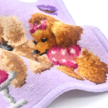 日本製 プードル サロン EjPetit シェニール織 タオルハンカチ レディース Enjeau アーンジョー