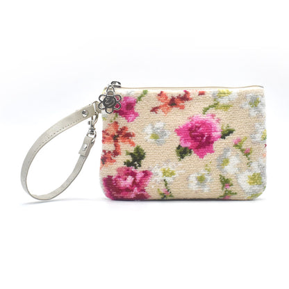 日本製 ステラ ストラップポーチ シェニール織 小物入れ Enjeau アーンジョー