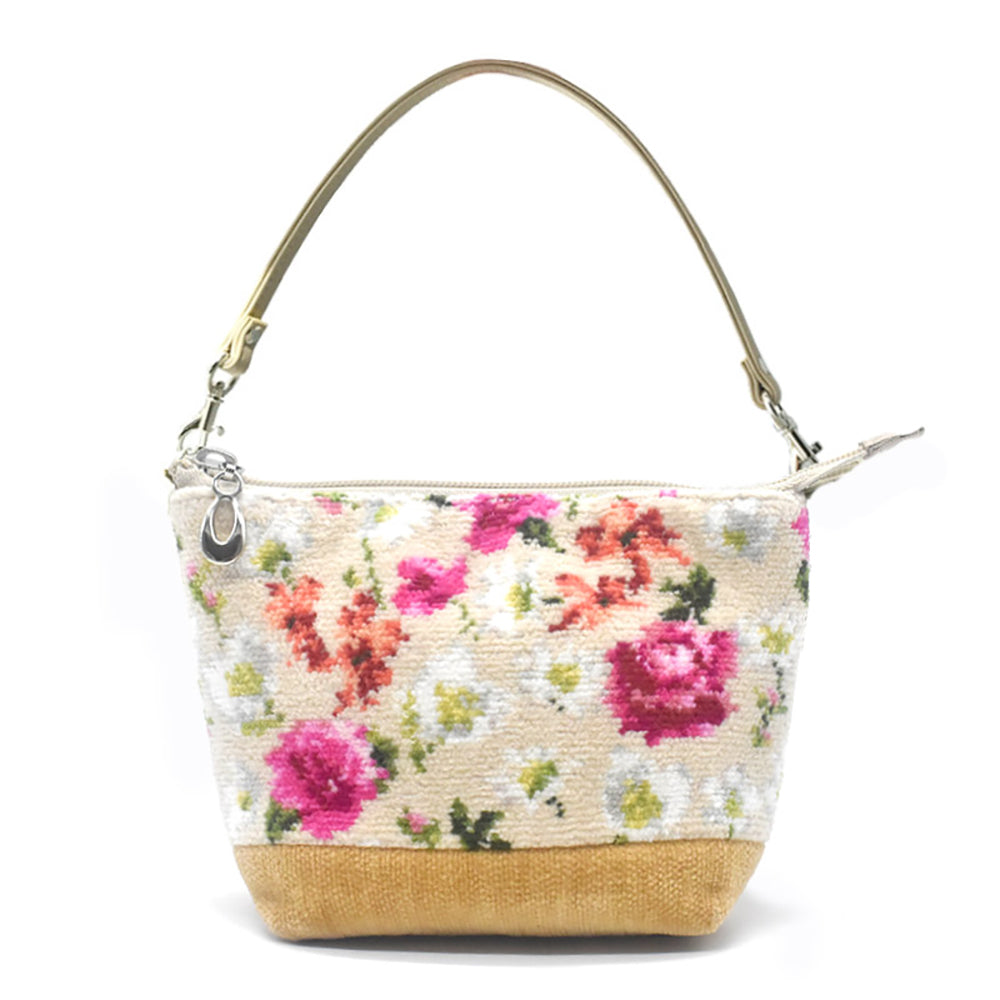 日本製 ステラ柄 総シェニール織 コスメポーチ Enjeau アーンジョー 2065