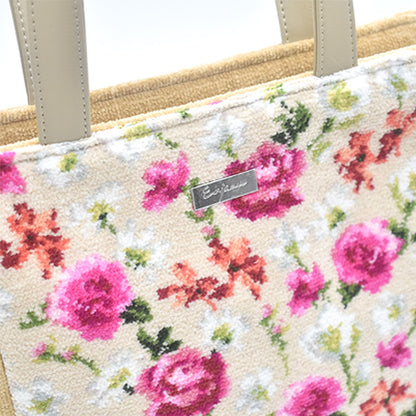 日本製  シェニール織 新型トートバッグ ハンドバッグ 軽量バッグ