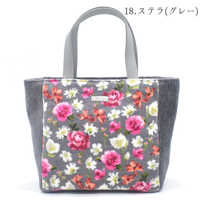 日本製  シェニール織 新型トートバッグ ハンドバッグ 軽量バッグ