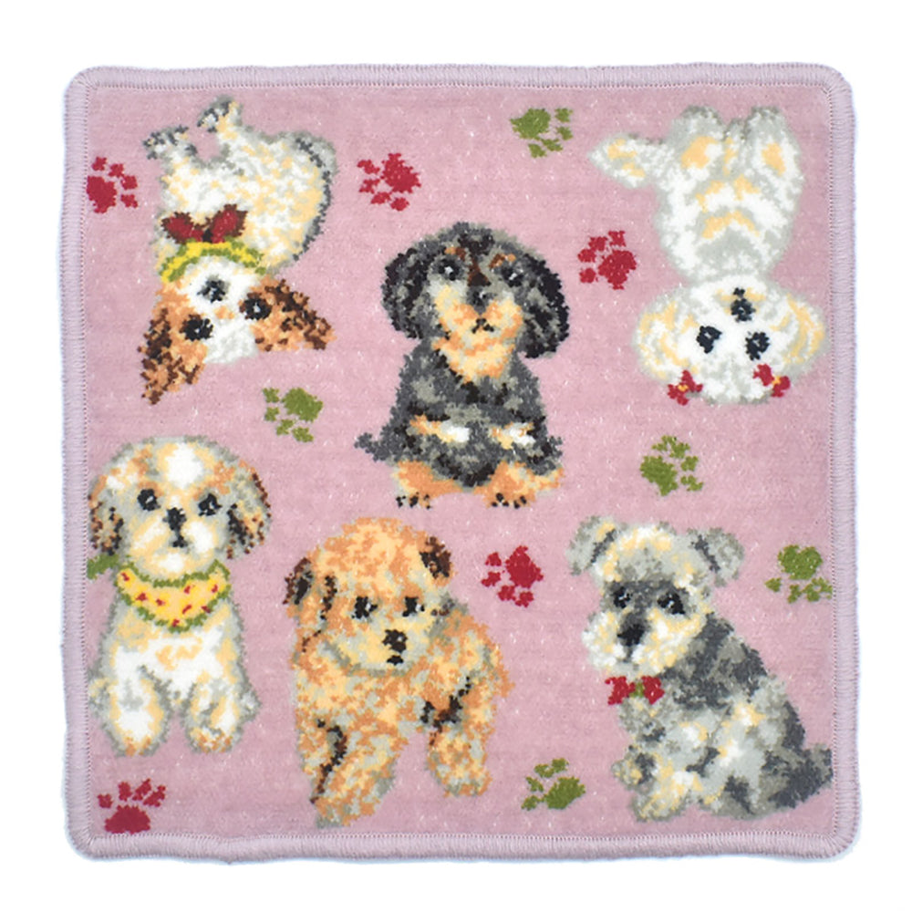 ※2枚以上ご購入で送料無料 セール 日本製 ドッグ シェニール織 ハンカチ