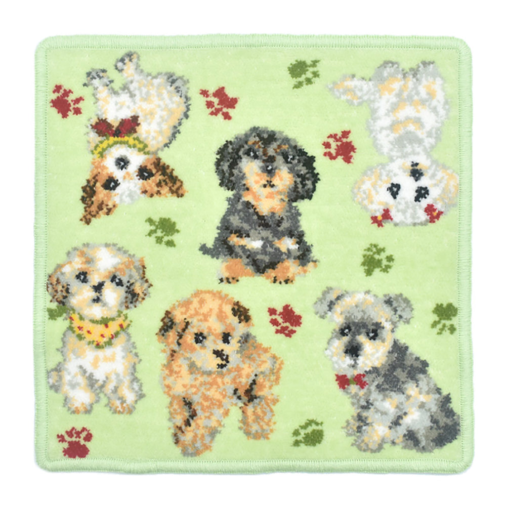 ※2枚以上ご購入で送料無料 セール 日本製 ドッグ シェニール織 ハンカチ