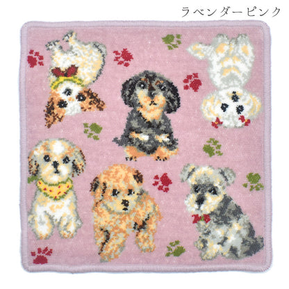 ※2枚以上ご購入で送料無料 セール 日本製 ドッグ シェニール織 ハンカチ