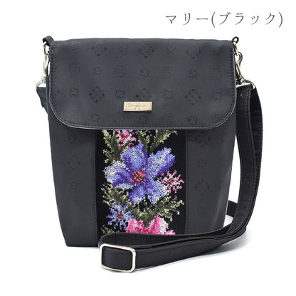 日本製 超軽量 かぶせ型ポシェット ショルダーバッグ 斜めがけ シェニール織 2130