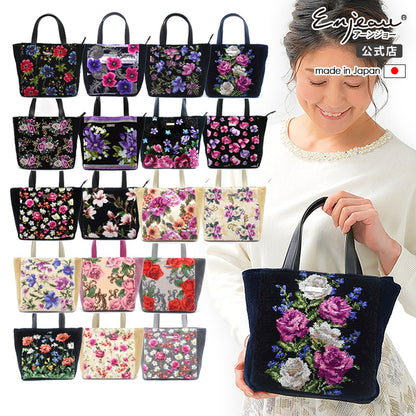 日本製  シェニール織 新型トートバッグ ハンドバッグ 軽量バッグ