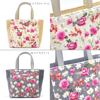 日本製  シェニール織 新型トートバッグ ハンドバッグ 軽量バッグ