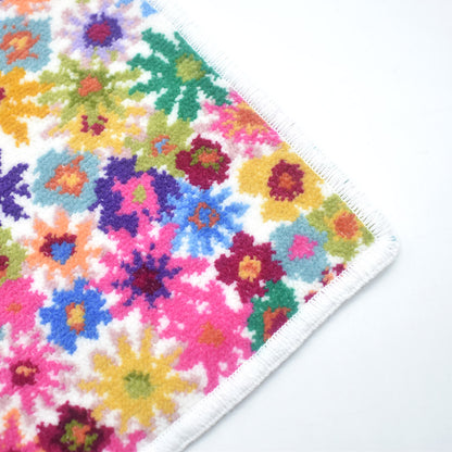 日本製 シェニール織 ハンカチ アンナ柄 タオルハンカチ ハンドタオル Enjeau アーンジョー