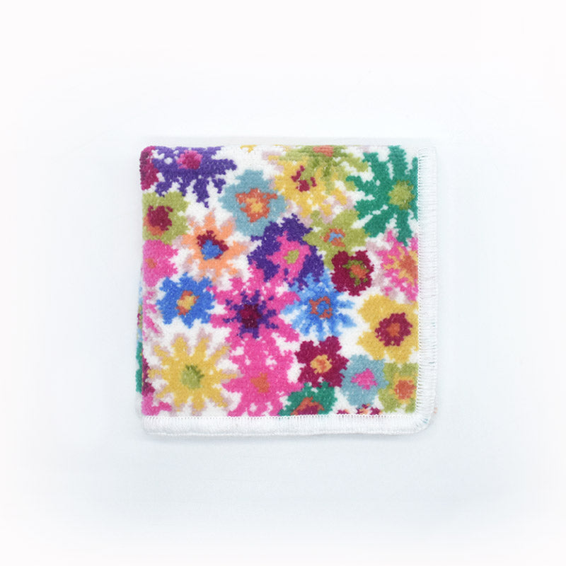 日本製 シェニール織 ハンカチ アンナ柄 タオルハンカチ ハンドタオル Enjeau アーンジョー