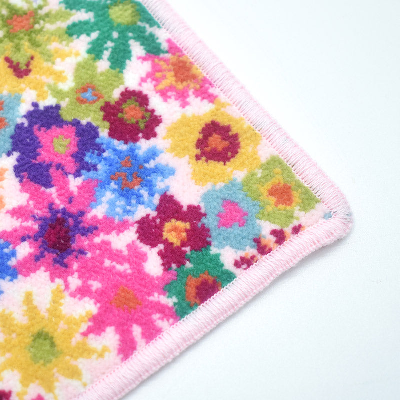 日本製 シェニール織 ハンカチ アンナ柄 タオルハンカチ ハンドタオル Enjeau アーンジョー