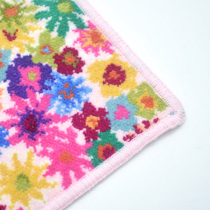 日本製 シェニール織 ハンカチ アンナ柄 タオルハンカチ ハンドタオル Enjeau アーンジョー