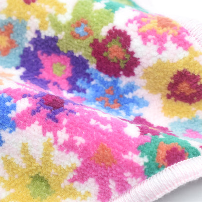 日本製 シェニール織 ハンカチ アンナ柄 タオルハンカチ ハンドタオル Enjeau アーンジョー