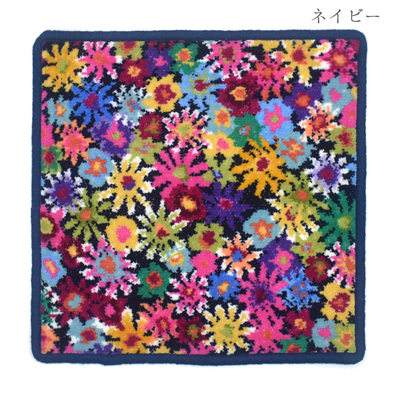 日本製 シェニール織 ハンカチ アンナ柄 タオルハンカチ ハンドタオル