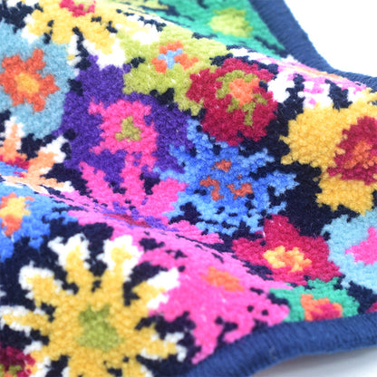 日本製 シェニール織 ハンカチ アンナ柄 タオルハンカチ ハンドタオル Enjeau アーンジョー