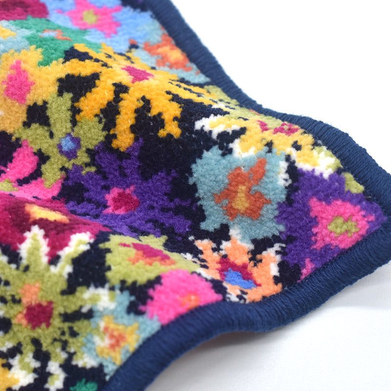 日本製 シェニール織 ミニハンカチ アンナ柄 小さめ 17cm タオルハンカチ ハンドタオル Enjeau アーンジョー