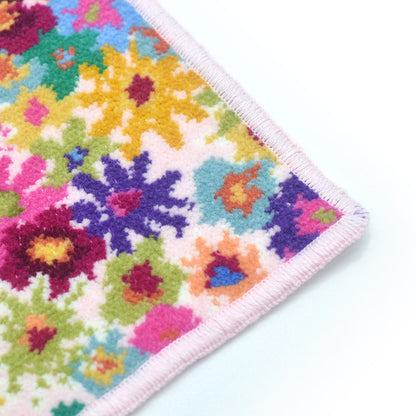 日本製 シェニール織 ミニハンカチ アンナ柄 小さめ 17cm タオルハンカチ ハンドタオル Enjeau アーンジョー