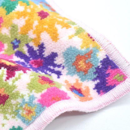 日本製 シェニール織 ミニハンカチ アンナ柄 小さめ 17cm タオルハンカチ ハンドタオル Enjeau アーンジョー