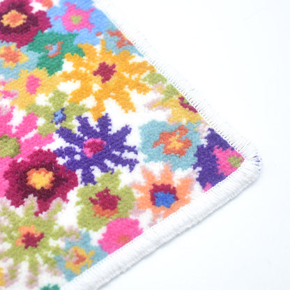 日本製 シェニール織 ミニハンカチ アンナ柄 小さめ 17cm タオルハンカチ ハンドタオル Enjeau アーンジョー