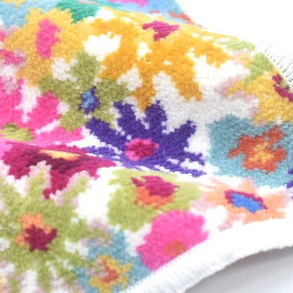 日本製 シェニール織 ミニハンカチ アンナ柄 小さめ 17cm タオルハンカチ ハンドタオル Enjeau アーンジョー