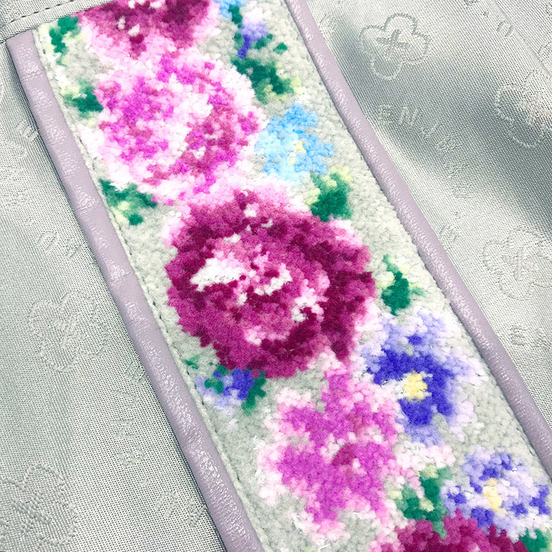 日本製 カルム柄 縦型ミニトートバッグ ハンドバッグ 軽量 シェニール織