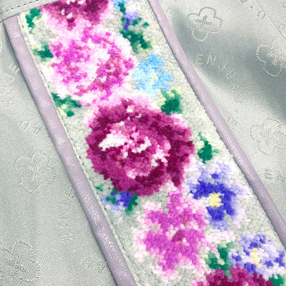 日本製 カルム柄 縦型ミニトートバッグ ハンドバッグ 軽量 シェニール織