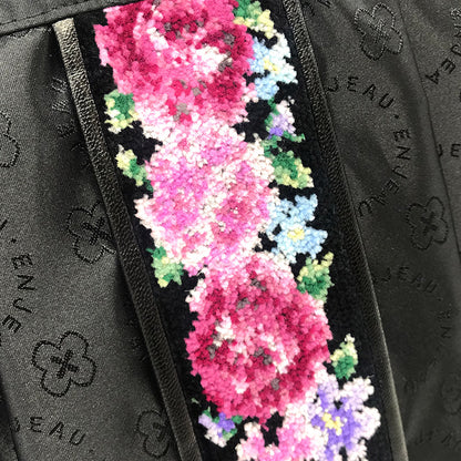 日本製 カルム柄 縦型ミニトートバッグ ハンドバッグ 軽量 シェニール織