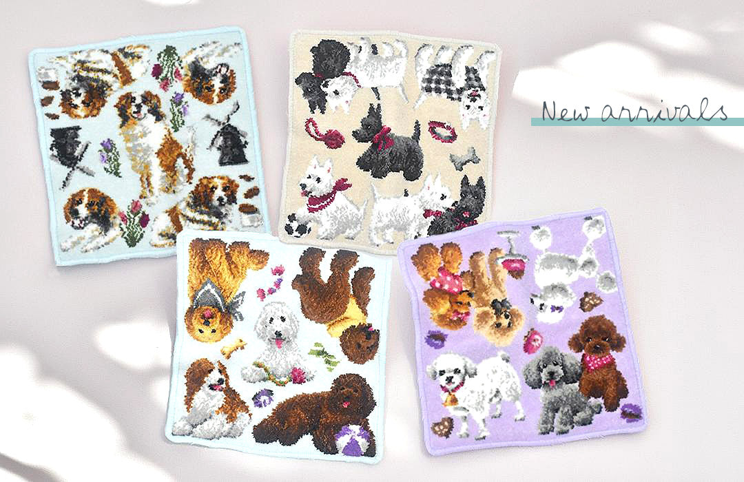 日本製シェニール織のアーンジョー Enjeau ハンカチ・小物