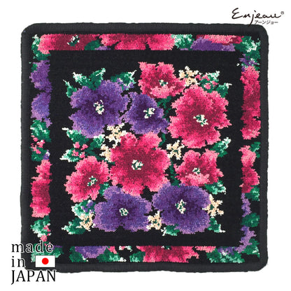 日本製 カルム シェニール織 タオルハンカチ ハンドタオル 23cm Enjeau アーンジョー