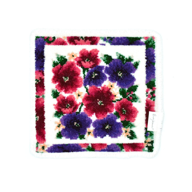 日本製 ミネット ミニハンカチ 17cm シェニール織 タオルハンカチ アーンジョー Enjeau