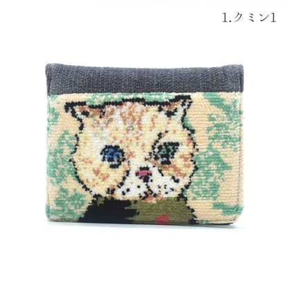 日本製 マンナイン mannine man9 猫キャラ ポケットティッシュ シェニール織 ポケット付き Enjeau アーンジョー