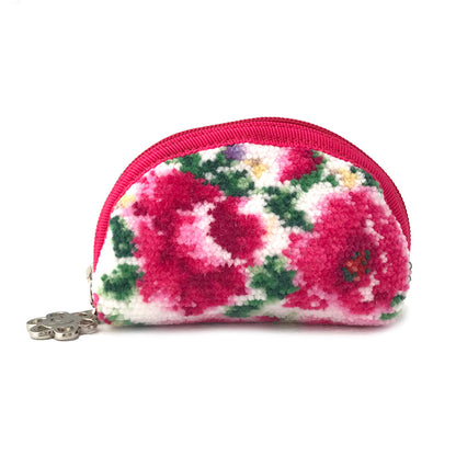 日本製 シェニール織 小銭入れ コインケース ロマンティックローズ 小さめ ギフトラッピング対応可 Enjeau アーンジョー