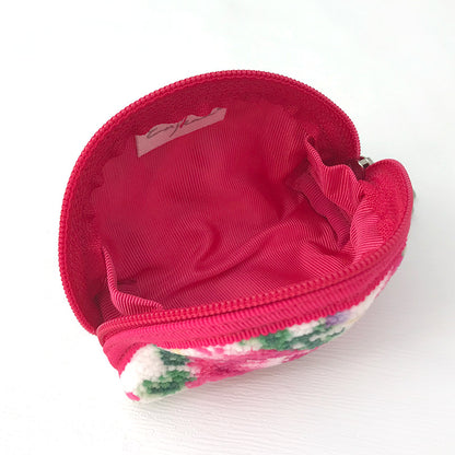 日本製 シェニール織 小銭入れ コインケース ロマンティックローズ 小さめ ギフトラッピング対応可 Enjeau アーンジョー