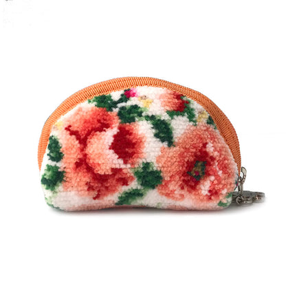 日本製 シェニール織 小銭入れ コインケース ロマンティックローズ 小さめ ギフトラッピング対応可 Enjeau アーンジョー