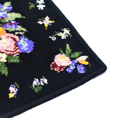 2枚以上ご購入で送料無料 セール 日本製 シェニール織 ハンカチ 小花と実 花柄 タオルハンカチ Enjeau アーンジョー