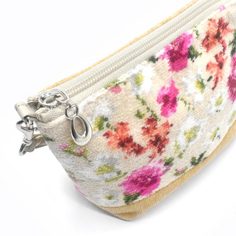 日本製 ステラ柄 総シェニール織 コスメポーチ Enjeau アーンジョー 2065