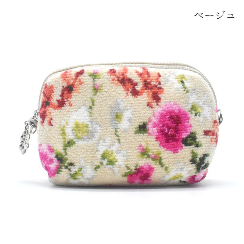 日本製 ステラ柄 ミニポーチ メイクポーチ 化粧ポーチ 小物入れ