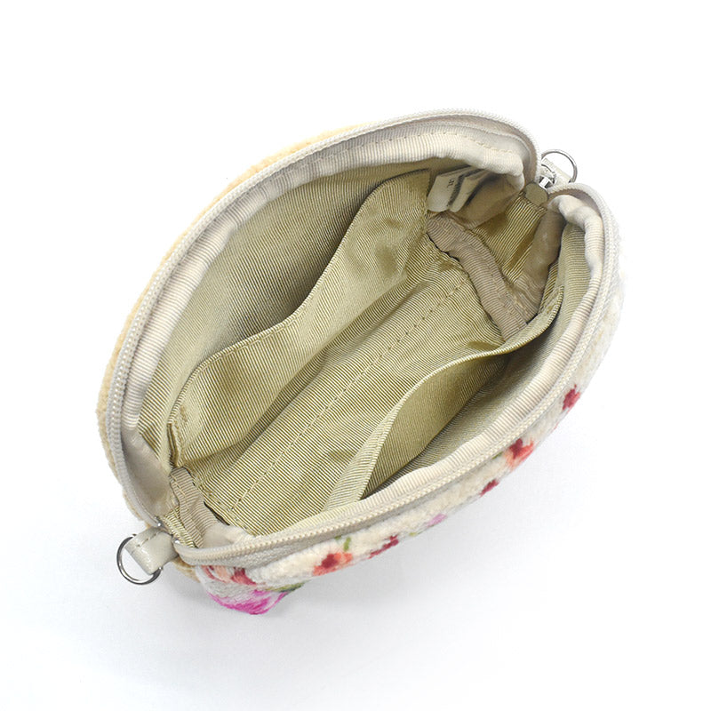 日本製 ステラ ミニポーチ シェニール織 Enjeau アーンジョー