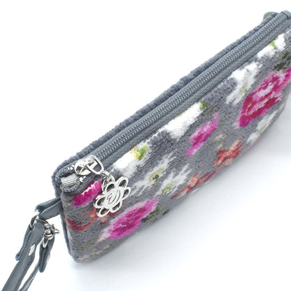 日本製 ステラ柄 シェニール織 ハンカチ ストラップミニポーチ ギフトセット ラッピング済み Enjeau 母の日