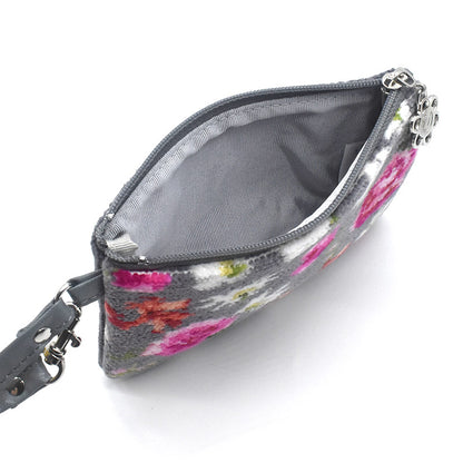 日本製 ステラ柄 シェニール織 ハンカチ ストラップミニポーチ ギフトセット ラッピング済み Enjeau 母の日