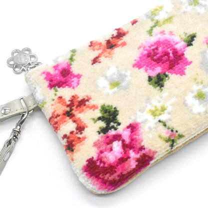 日本製 ステラ ストラップポーチ シェニール織 小物入れ Enjeau アーンジョー