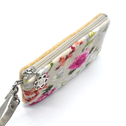 日本製 ステラ ストラップポーチ シェニール織 小物入れ Enjeau アーンジョー