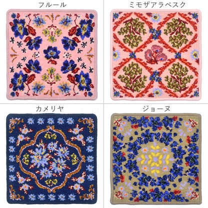 【2026年限定入荷】日本製 ハンカチ クラシカルタイルコレクション シェニール織 タオルハンカチ Enjeau アーンジョー