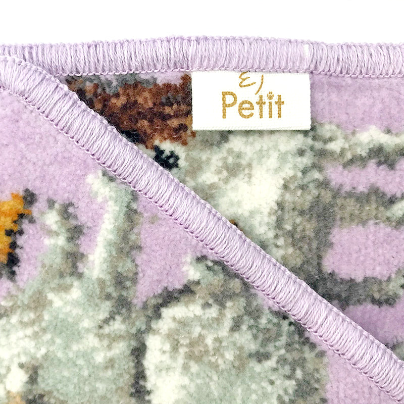 パピヨン柄 日本製 シェニール織 ハンカチ 23cm