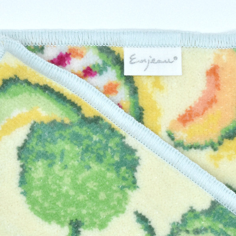 フルーツスイーツ柄 日本製 シェニール織 ハンカチ 23cm