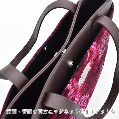 日本製 トートバッグ ローズシリーズ MISSA.EJ(ミッサ・イージェー) ハンドバッグ シェニール織 2056